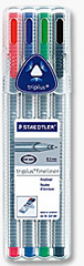 STAEDTLER® triplus® fineliner Box 4 Colores